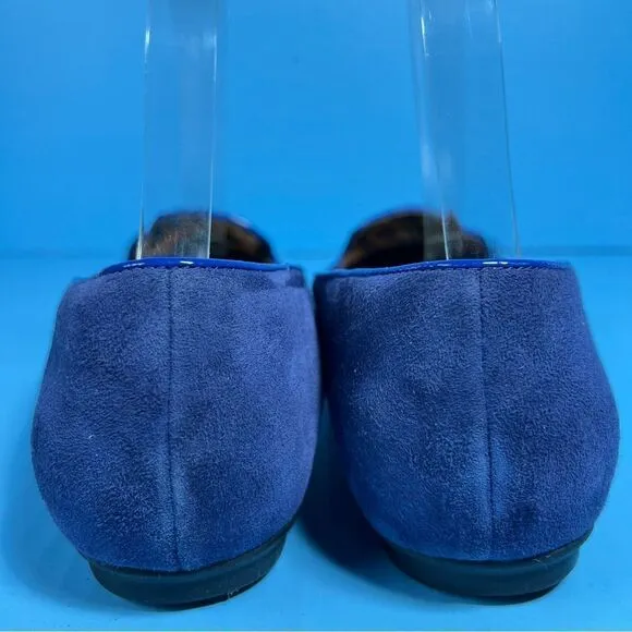 Clarks Bendables Womens Poem Gloss Flats in Blue Suede 9.5M