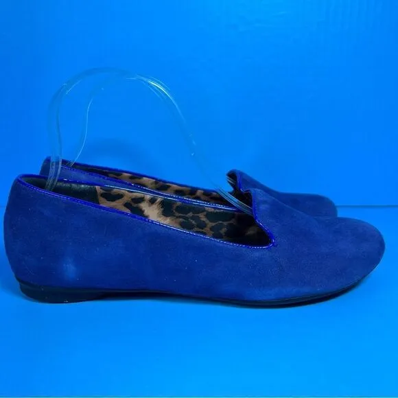 Clarks Bendables Womens Poem Gloss Flats in Blue Suede 9.5M