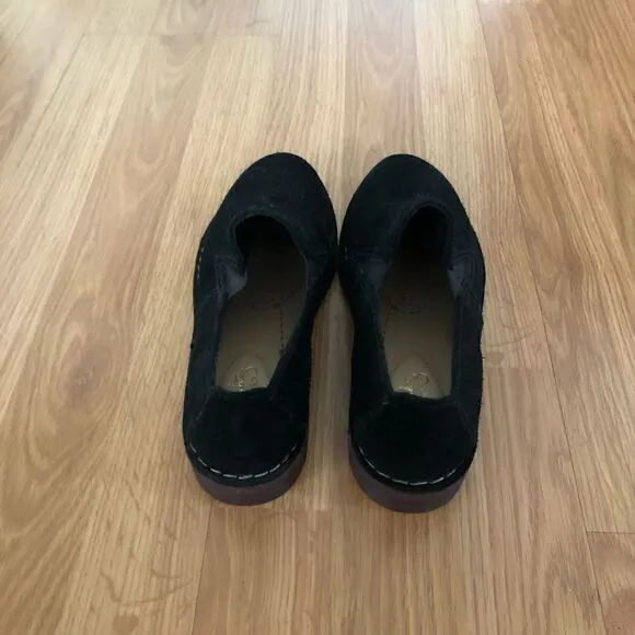 Clarks Somerset Cabaret City Black Suede Loafer Comfort Flat Shoes