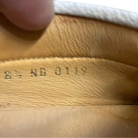 Classic Louis Vuitton White Monogram Canvas Arizona Moccasin Loafers size 8.5