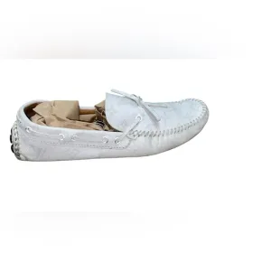 Classic Louis Vuitton White Monogram Canvas Arizona Moccasin Loafers size 8.5