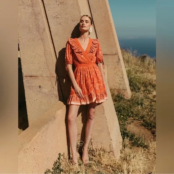 Cleobella Bohemian Ruffle Blair Mini Dress