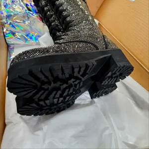 Club Exx Bling Combat Boots