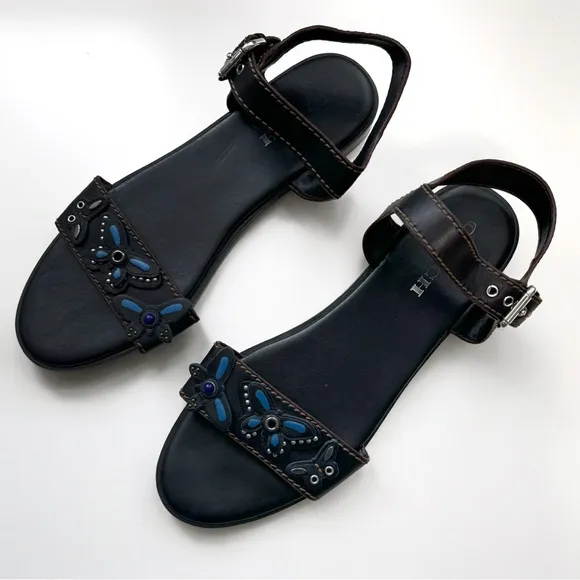 Coach Abby Butterfly Sandals Leather