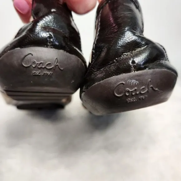 Coach &quot;Perri&quot; C Logo Driving Loafers Slip On Flats Size 8.5
