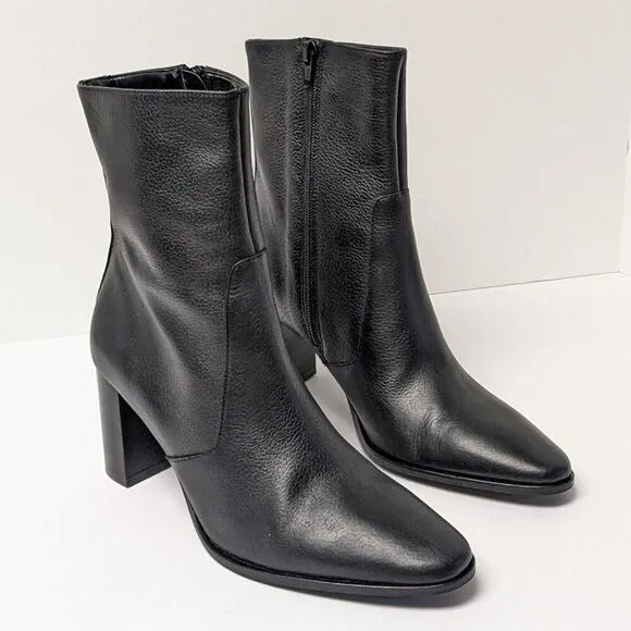 Coach and Four Silla Booties, Black Leather, Women's 8