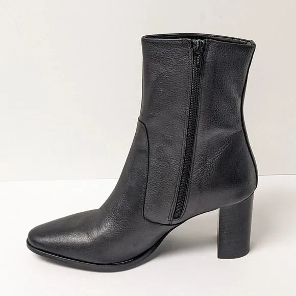 Coach and Four Silla Booties, Black Leather, Women's 8