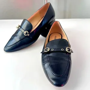 Coach Isabel Loafers in Black Leather Size 5B