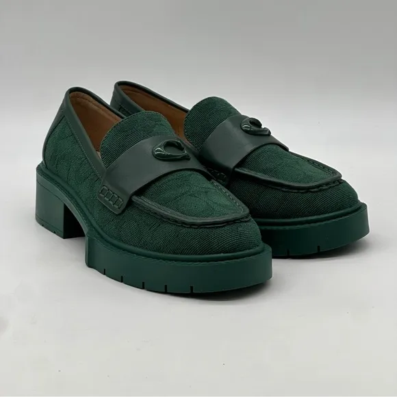 Coach Leah Signature Canvas Loafers. Size 6.5