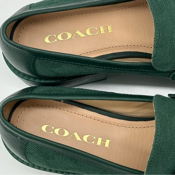 Coach Leah Signature Canvas Loafers. Size 6.5