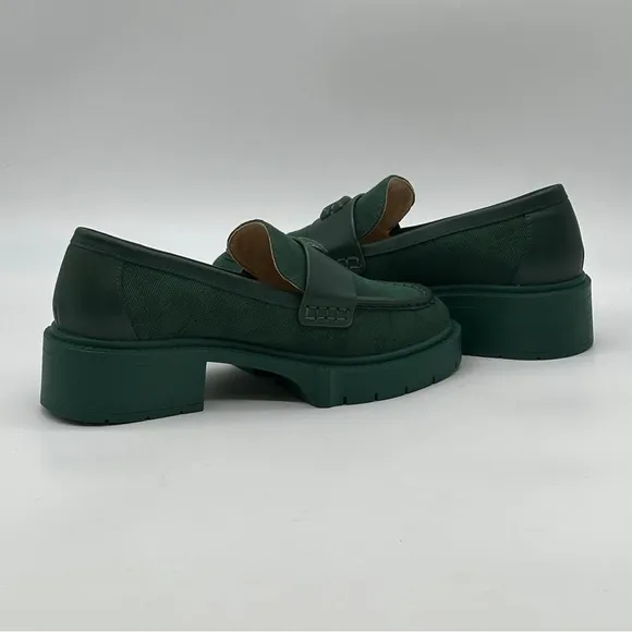 Coach Leah Signature Canvas Loafers. Size 6.5