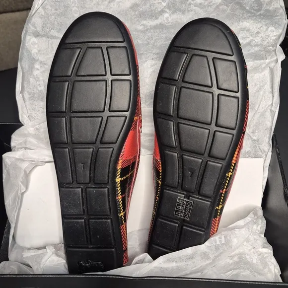 COACH | Marley Driver With Plaid Print Loafers Size 7 NWT