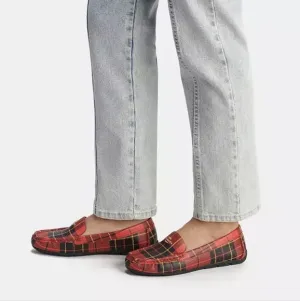 COACH | Marley Driver With Plaid Print Loafers Size 7 NWT