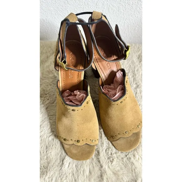 Coach Marnie Suede Sandals Size 10 NWOB