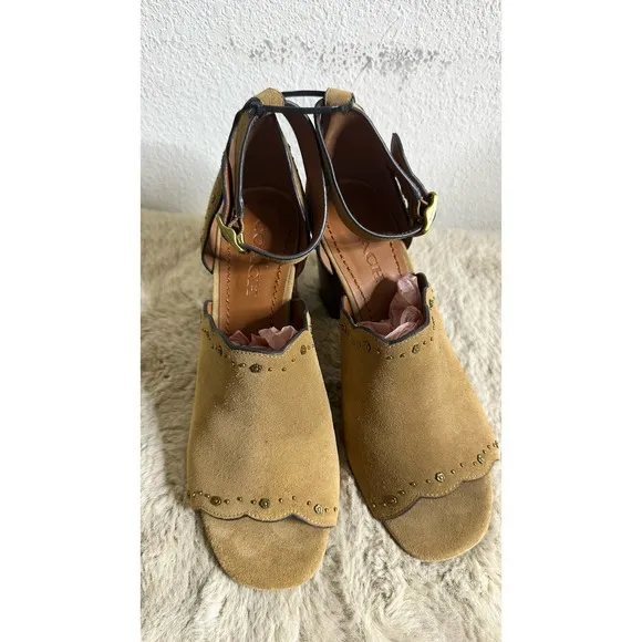 Coach Marnie Suede Sandals Size 10 NWOB