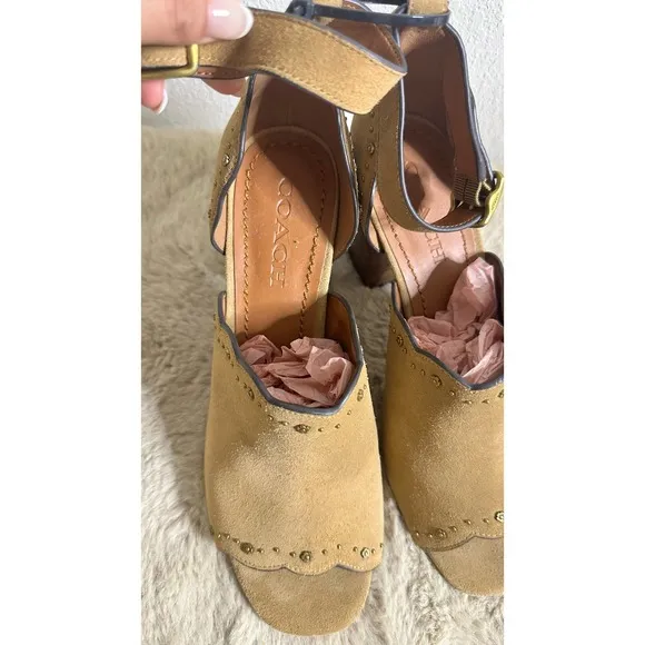 Coach Marnie Suede Sandals Size 10 NWOB