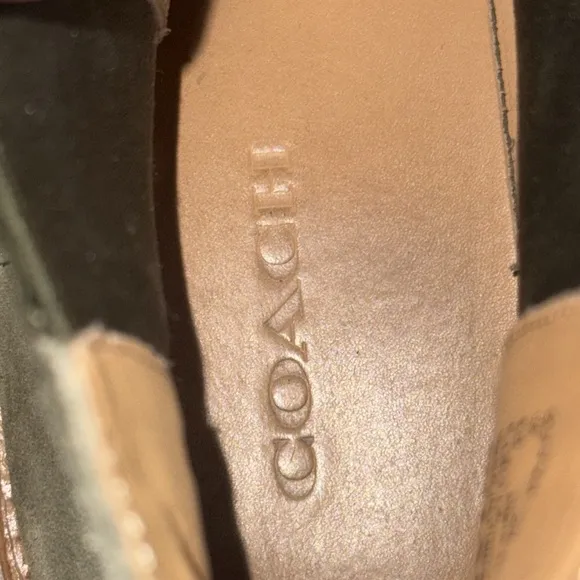 Coach Olive Green Suede Chelsea Boots