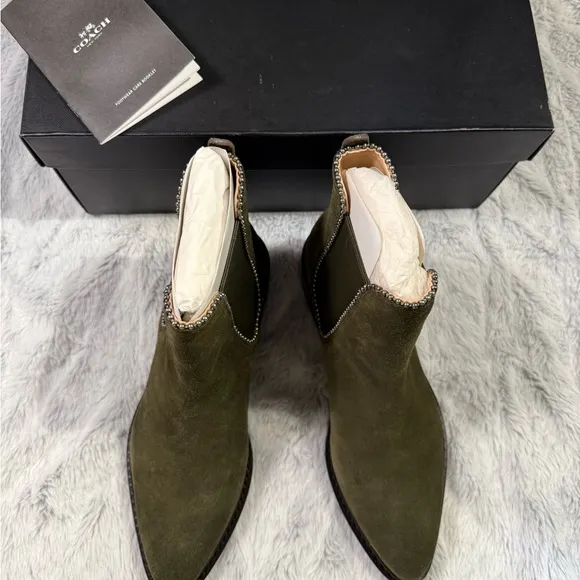 Coach Olive Suede Ankle Boots