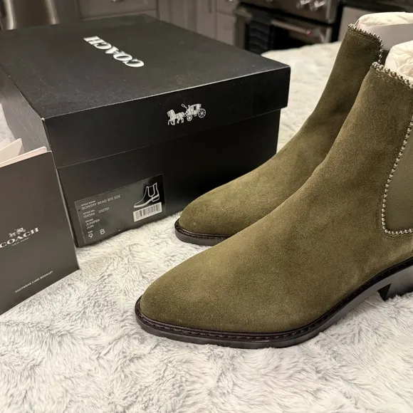 Coach Olive Suede Ankle Boots
