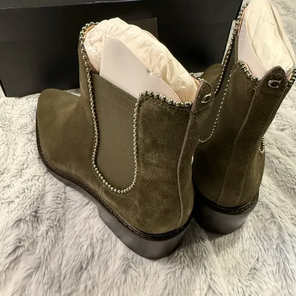 Coach Olive Suede Ankle Boots