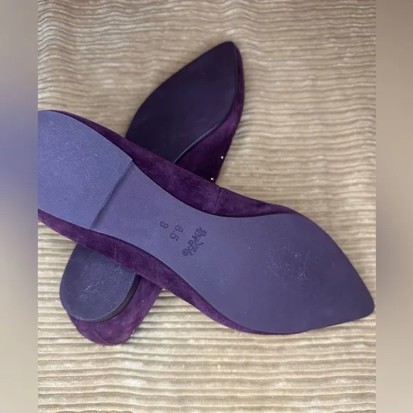 Coach Purple Suede Flats