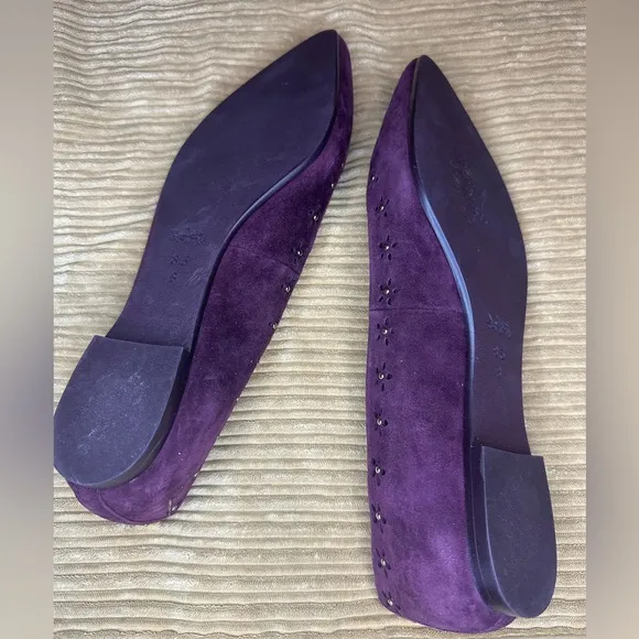 Coach Purple Suede Flats