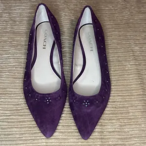 Coach Purple Suede Flats