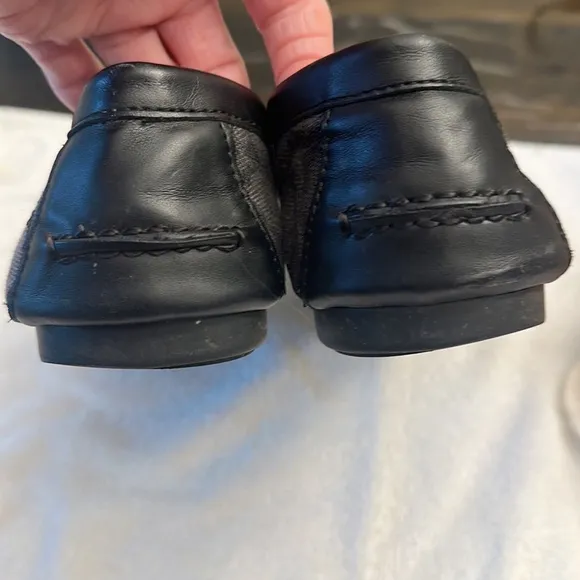 COACH Signature Black Moccasin Loafers Monogram women size 8.5-9