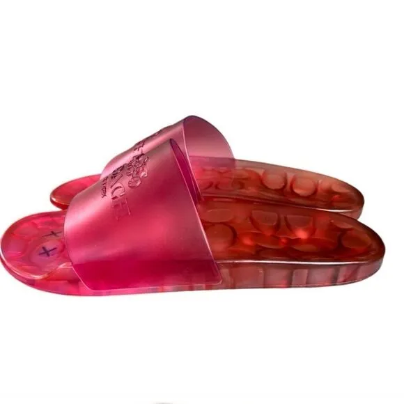 Coach slides magenta size 9