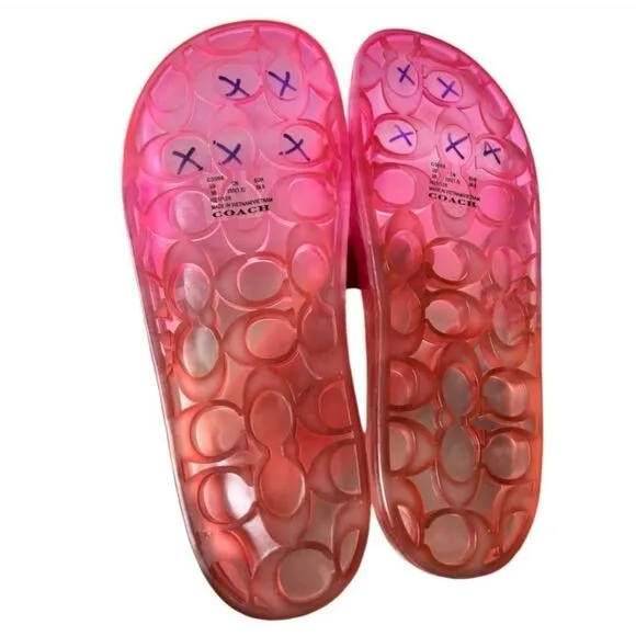 Coach slides magenta size 9