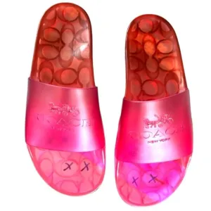 Coach slides magenta size 9