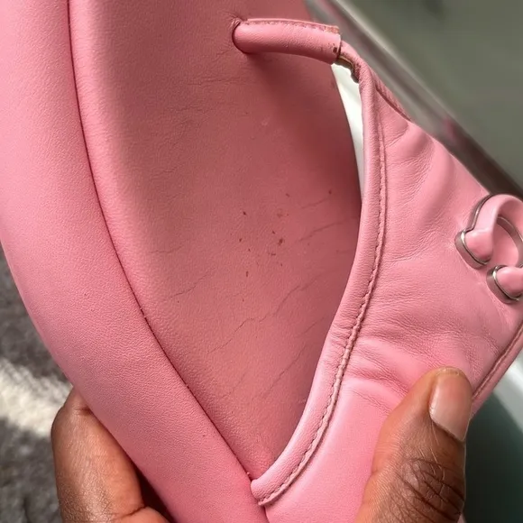 COACH Sylvie Logo Leather Chunky Sandals