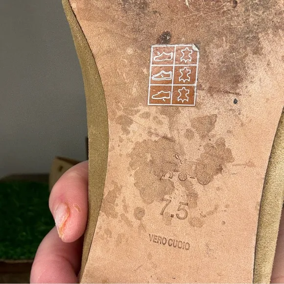 Coach Valerie Nude Suede Flats 7.5