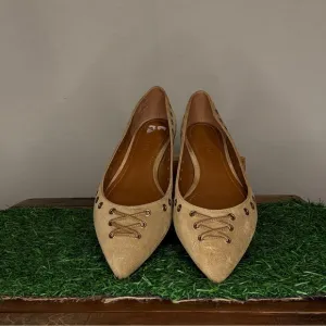 Coach Valerie Nude Suede Flats 7.5