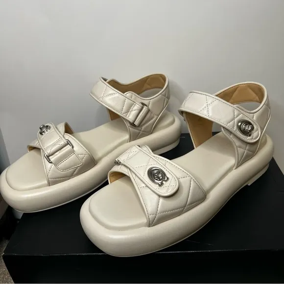 Coach Women’s Peyton Leather Sandal Platform Chunky Size 9.5 NWOB