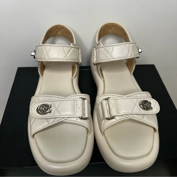 Coach Women’s Peyton Leather Sandal Platform Chunky Size 9.5 NWOB