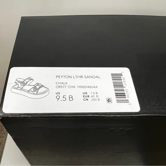 Coach Women’s Peyton Leather Sandal Platform Chunky Size 9.5 NWOB