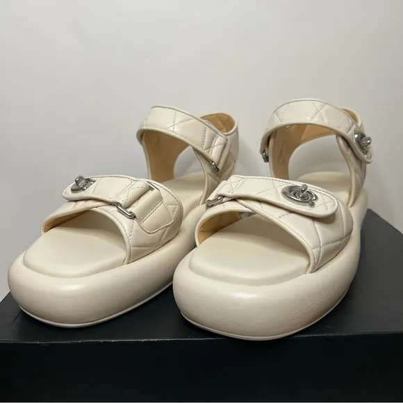 Coach Women’s Peyton Leather Sandal Platform Chunky Size 9.5 NWOB