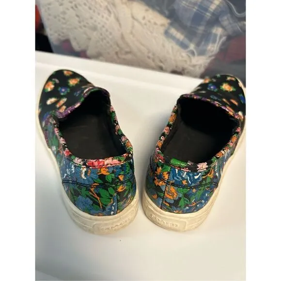 Coach Floral Coated Canvas Loafers