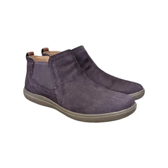 Cobb Hill Bailee Chelsea Boots Nubuck Leather Maroon Womens 6.5 Ankle Booties