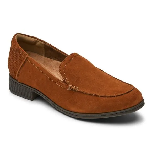 Cobb Hill Womens Crosbie Moc Loafer Suede Brown Size 7