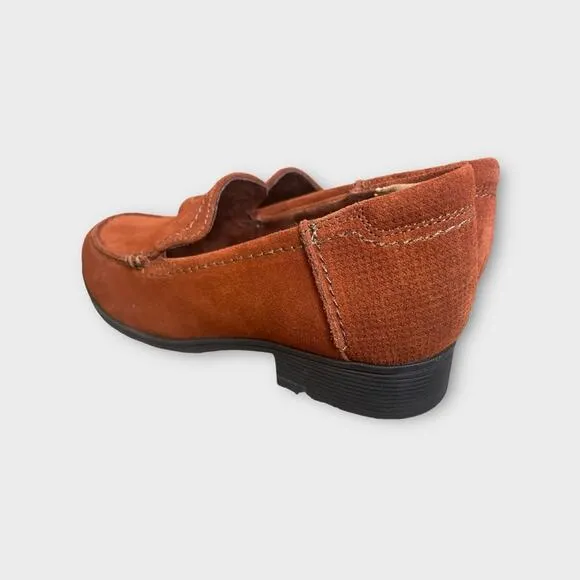 Cobb Hill Womens Crosbie Moc Loafer Suede Brown Size 7