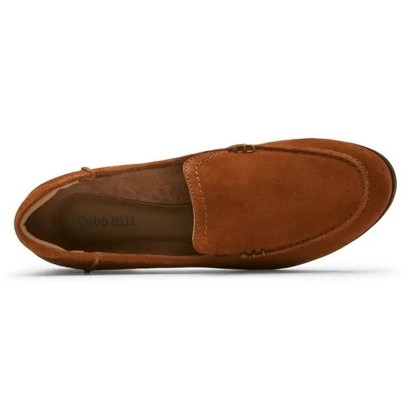 Cobb Hill Womens Crosbie Moc Loafer Suede Brown Size 7