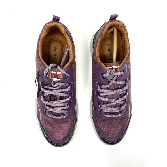 Cobb Hill WOMEN'S SKYLAR WATERPROOF LOW LACE-UP SNEAKER Purple WIDE