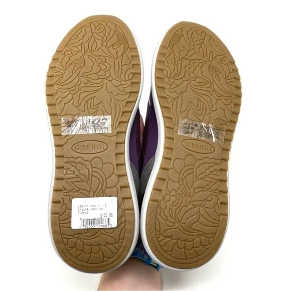 Cobb Hill WOMEN'S SKYLAR WATERPROOF LOW LACE-UP SNEAKER Purple WIDE