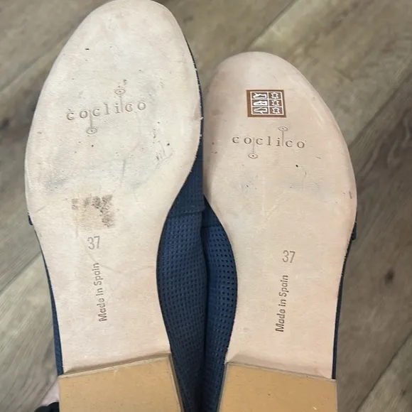 Coclico Naby Perforated Suede Flats Size 37/6.5-7