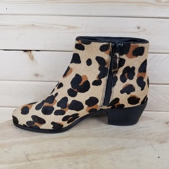 Cole Haan 5.5 US Joanna Genuine Calf Hair/Fur Bootie Boot W18105 Side Zip Jaguar