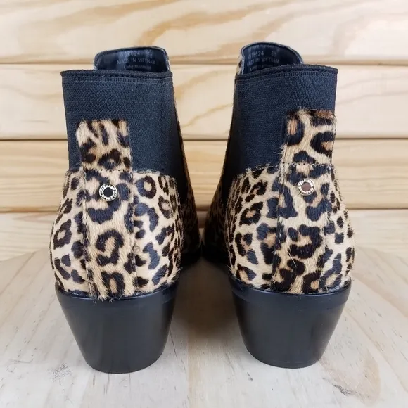 Cole Haan 6 US Gia Calf Hair Leopard Grandseries Chelsea Bootie Boots W18624 NEW