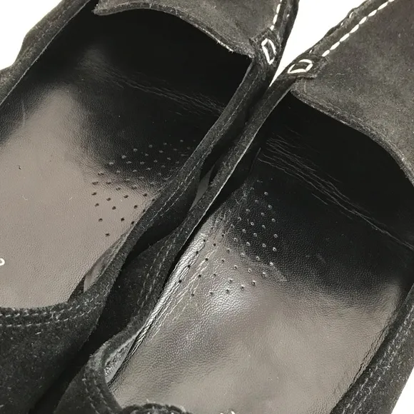 COLE HAAN Ballet Flat Suede Nike Air Black Slip On Loafer Women’s Size 9.5 Wide