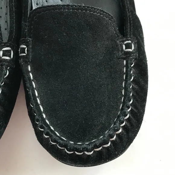 COLE HAAN Ballet Flat Suede Nike Air Black Slip On Loafer Women’s Size 9.5 Wide